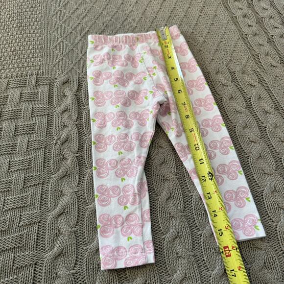Little Hip Squeaks Pink Rose Leggings ~ 9/12M - Picture 4 of 8